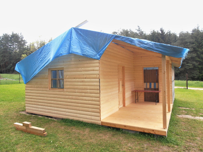 Montáž dřevěné chaty