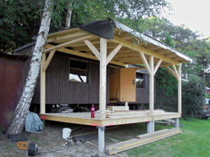 Dřevěná veranda 10 x 3 m k maringotce - Prachatice  4